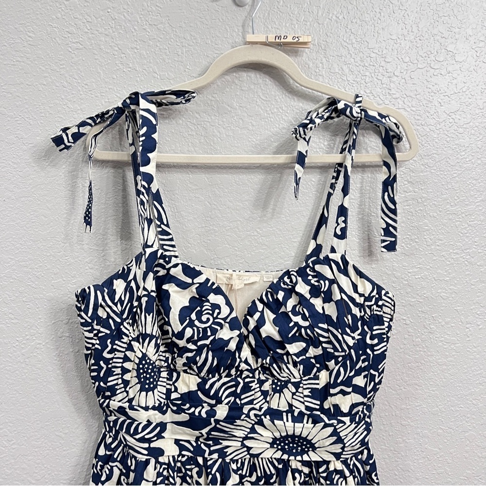 Anthropologie Forever that girl blue white floral dress in size medium - Picture 5 of 15